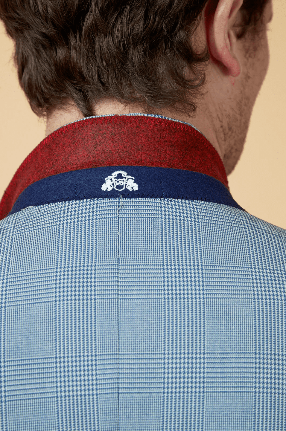 Bromley Check Blazer - Sky Blue - GLS Clothing