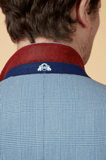Bromley Check Blazer - Sky Blue - GLS Clothing