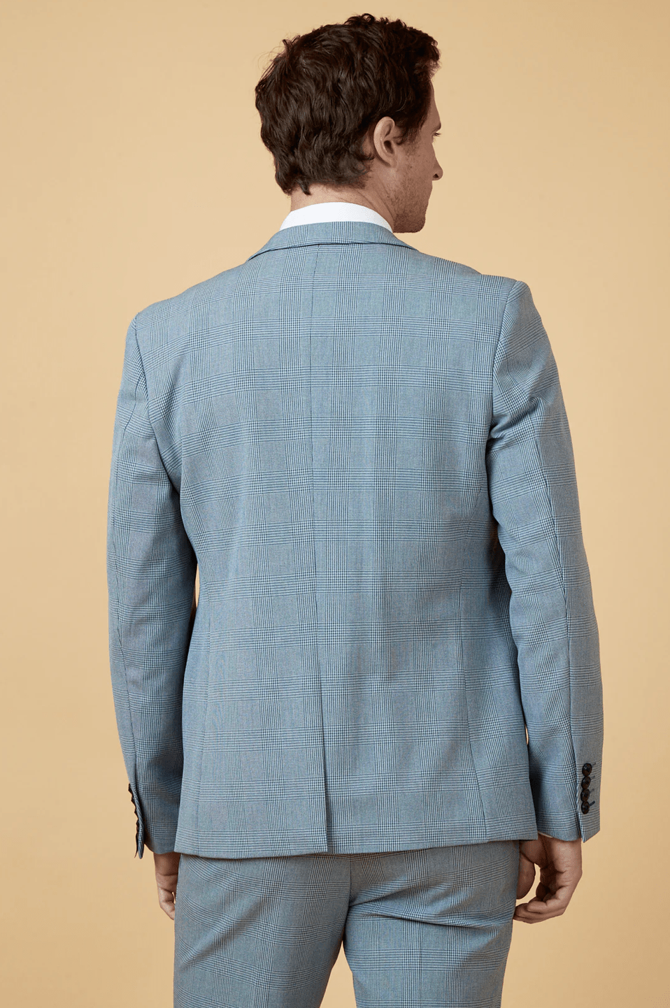 Bromley Check Blazer - Sky Blue - GLS Clothing
