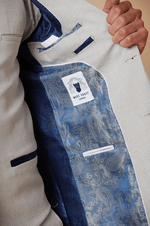 Bromley Check Blazer - Stone - GLS Clothing