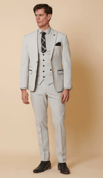 Bromley Check Blazer - Stone - GLS Clothing