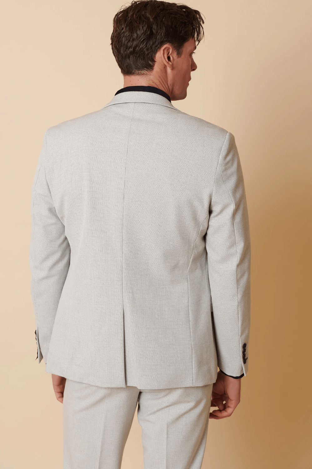 Bromley Check Blazer - Stone - GLS Clothing
