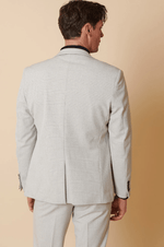 Bromley Check Blazer - Stone - GLS Clothing