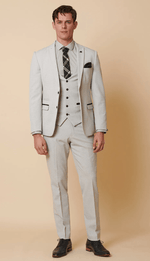 Bromley Check Blazer - Stone - GLS Clothing