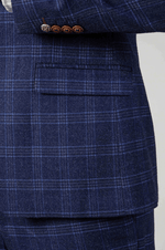 Chigwell Check Blazer - Blue Tweed - GLS Clothing