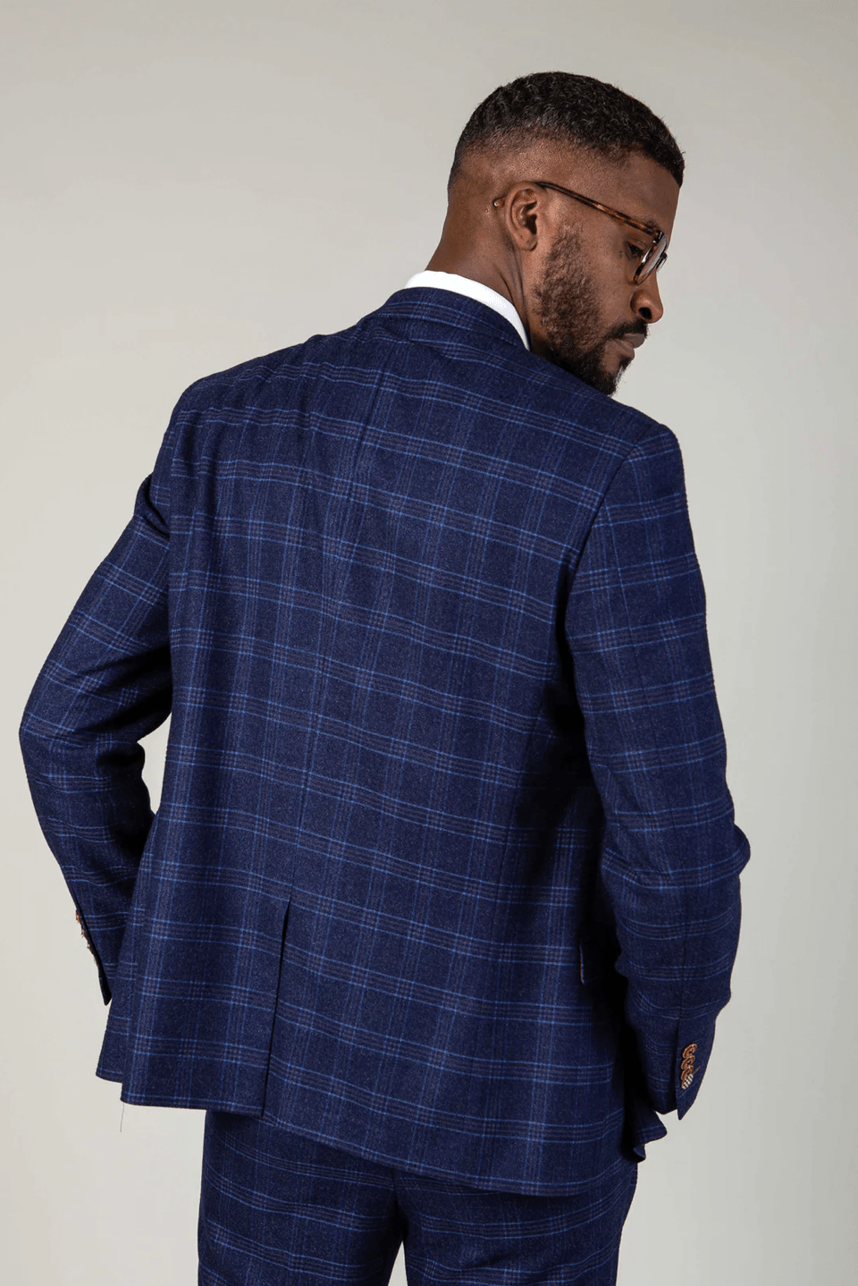Chigwell Check Blazer - Blue Tweed - GLS Clothing
