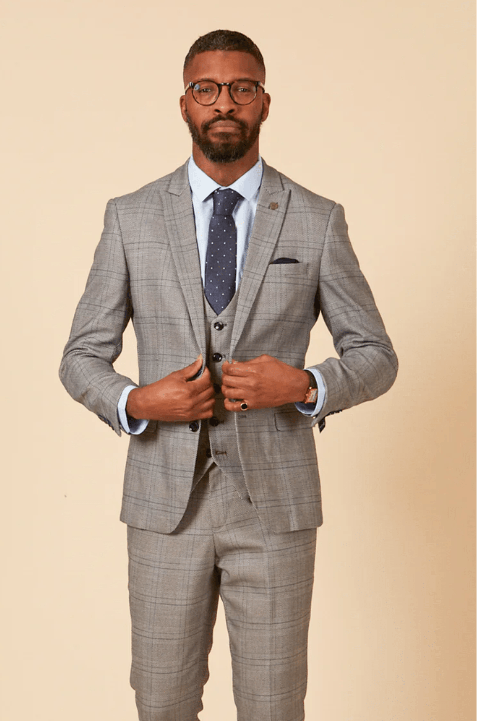 Jerry Check Blazer - Grey - GLS Clothing
