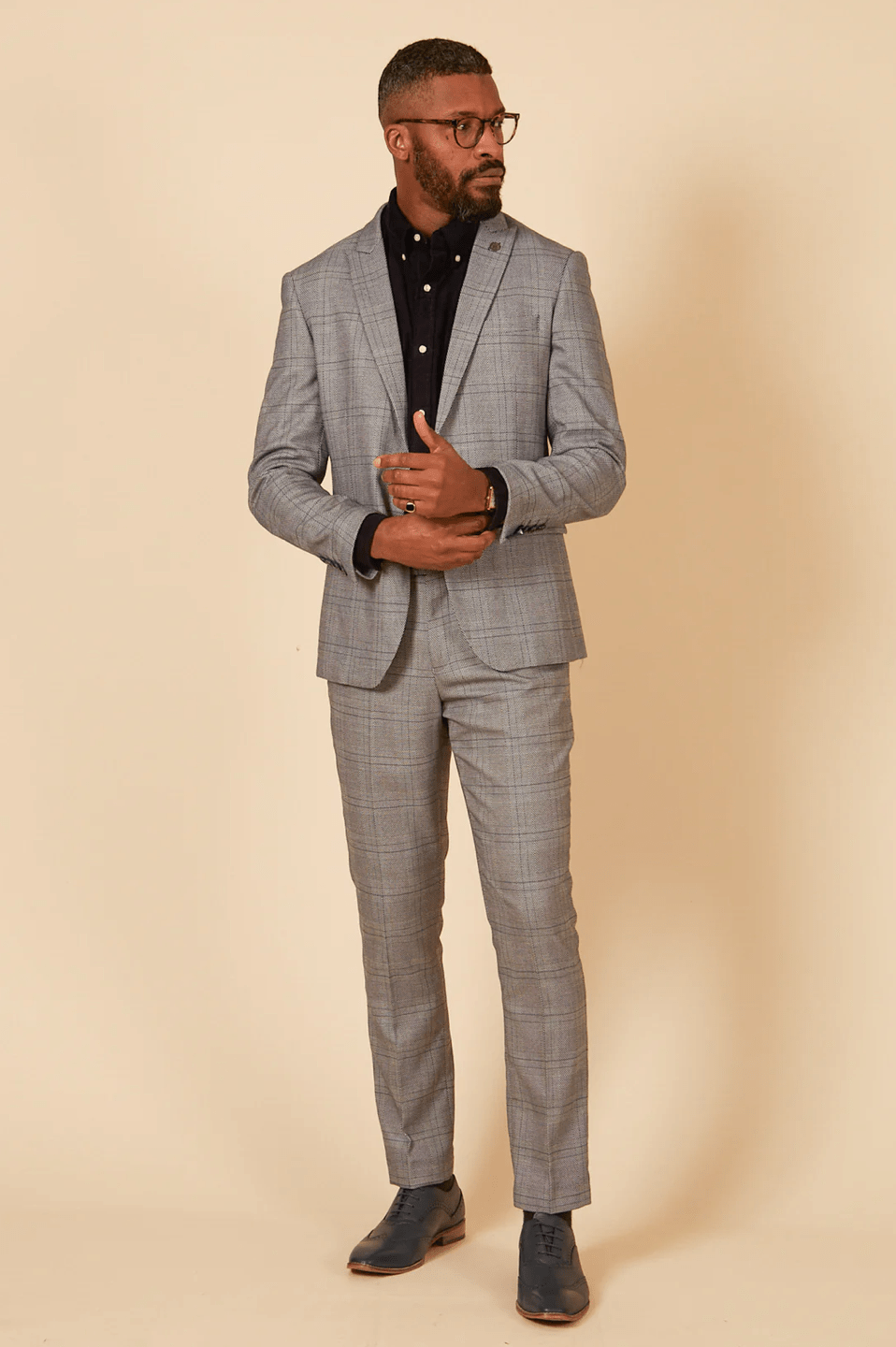 Jerry Check Blazer - Grey - GLS Clothing