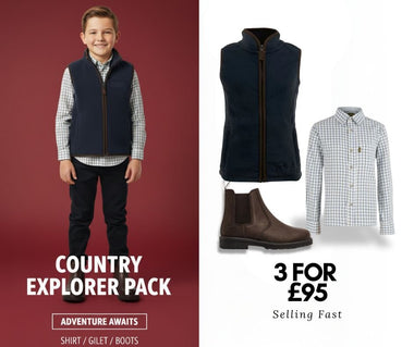 Kids - Gilet + Shirt + Boot Bundle (Country Explorer Bundle) - GLS Clothing