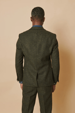 Marlow Tweed Blazer - Olive Green - GLS Clothing