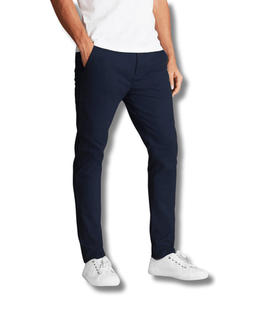 men's Textured Chino - Comfort/Stretch - Navy - GLS Clothing