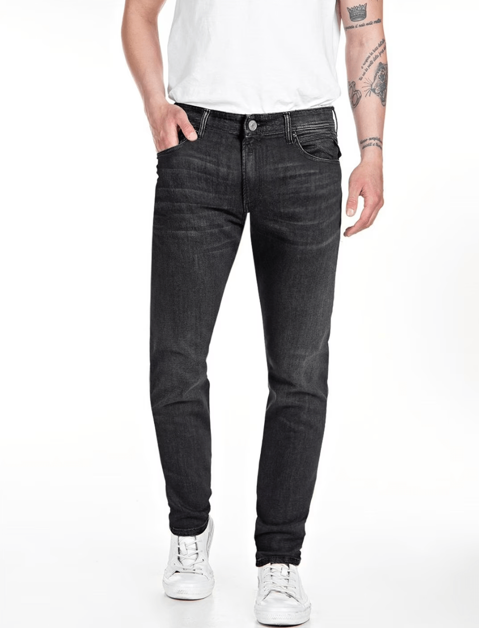 Replay Skinny Fit Jondrill Jeans - Dark Grey - GLS Clothing