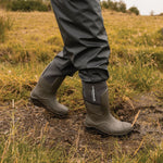 Swampmaster Pro Trapper Non - Safety PU - Neoprene Wellington - Green - GLS Clothing