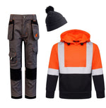 Xpert - Kids/Junior hoody (Orange Hi - Vis/Grey Trouser) bundle - GLS Clothing
