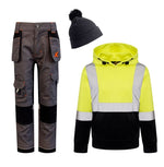 Xpert - Kids/Junior hoody (Yellow Hi - Vis/Grey Trouser) bundle - GLS Clothing