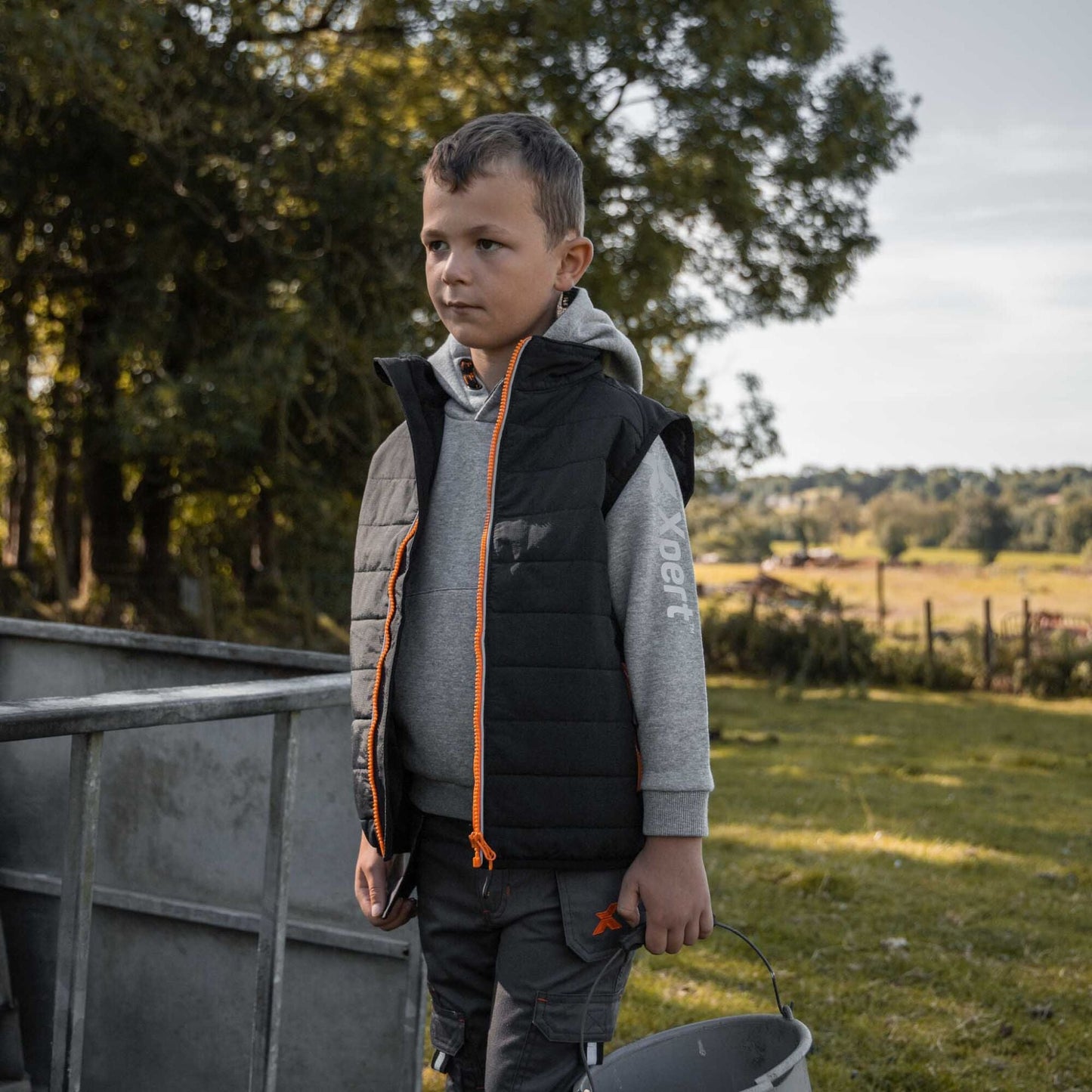 Xpert Pro Junior Rip - Stop Panelled Bodywarmer - Black - GLS Clothing