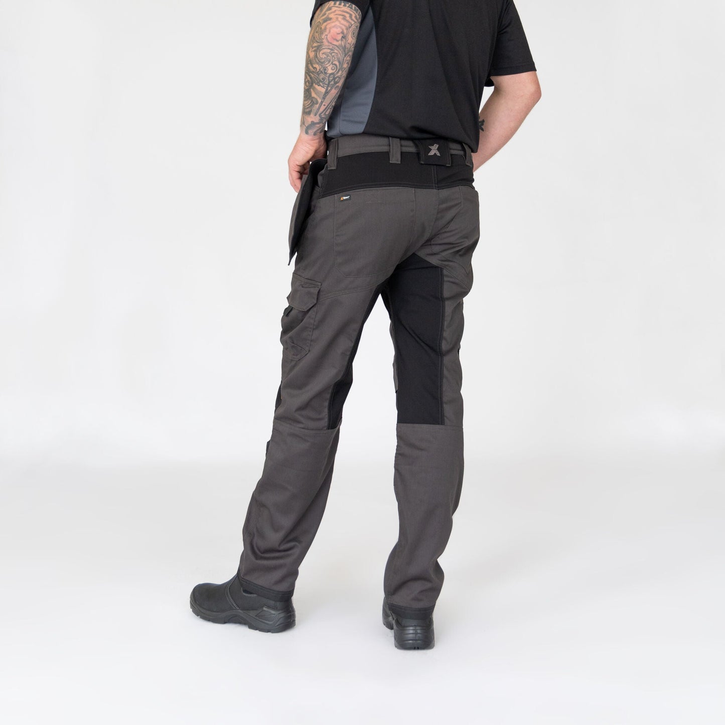 Xpert Pro Stretch+ Work Trousers - Grey/Black - GLS Clothing