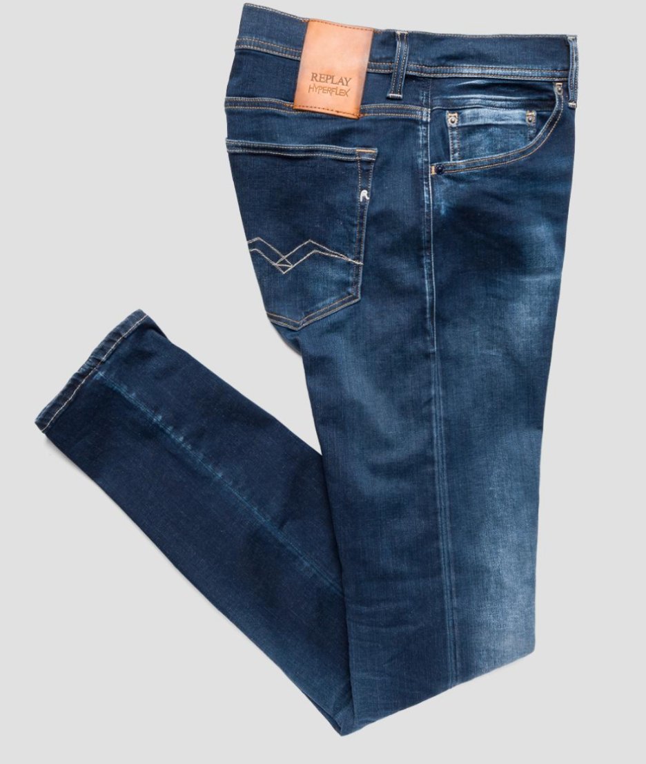 Replay Skinny Fit Hyperflex X.L.I.T.E. Re - Used Jondrill Jeans - GLS Clothing