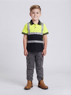 Kids Bundle - Work Trousers (Grey) Hi-Vis T-Shirt (Yellow)