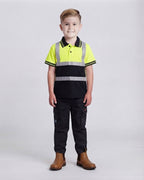 Kids Bundle - Work Trousers (Black) Hi-Vis T-Shirt (Yellow)