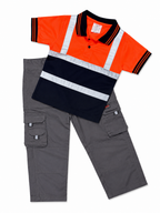 Kids Bundle - Work Trousers (Grey) Hi-Vis T-Shirt (Orange)