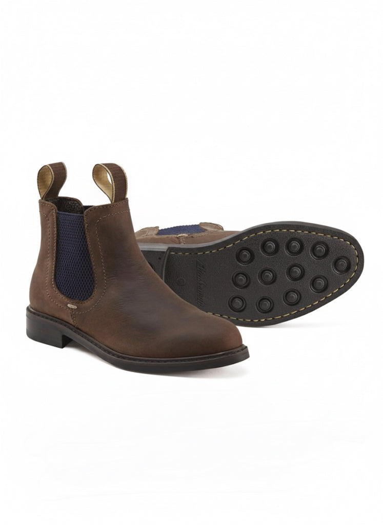 GLS - Kids Chelsea Boots – Brown/Navy Insert - C007