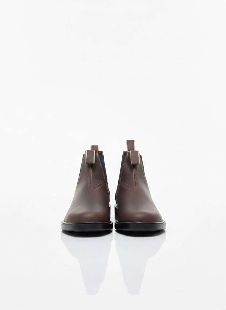 GLS - Men’s Brown Chelsea Boots (Navy insert) – Durable Leather - 013