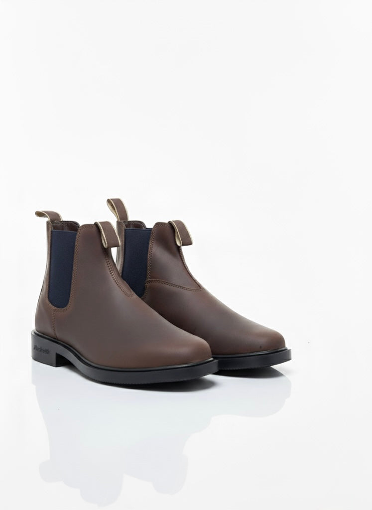 GLS - Men’s Brown Chelsea Boots (Navy insert) – Durable Leather - ME-M013