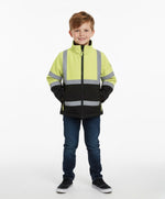 Kids - Hi Vis - Yellow/Navy - Softshell Jacket