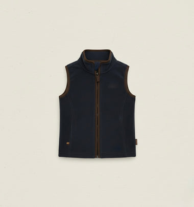 Kids Fleece Gilet – Navy Zip-Up Bodywarmer | Boys Outdoor Layer