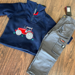 Kids - Red Tractor 1/2-Zip + Grey Work Trousers (Bundle)