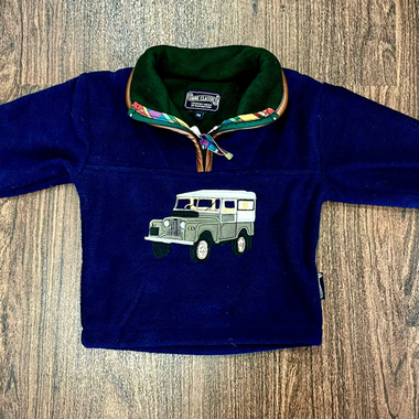 Children’s jeep embroidered - half zip fleece