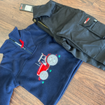 Kids - Red Tractor 1/2-Zip + Black Work Trousers (Bundle)