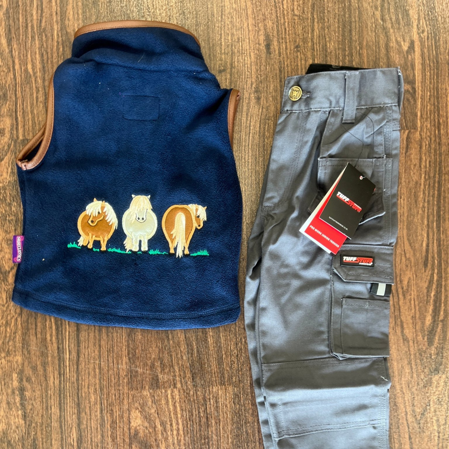 Kids - Pony Gilet + Grey Work Trousers (Bundle)