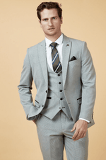 Bromley Check Blazer - Silver - GLS Clothing