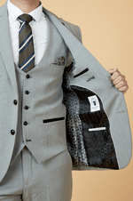 Bromley Check Blazer - Silver - GLS Clothing