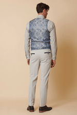 Bromley Check Single Breasted Waistcoat - Stone - GLS Clothing