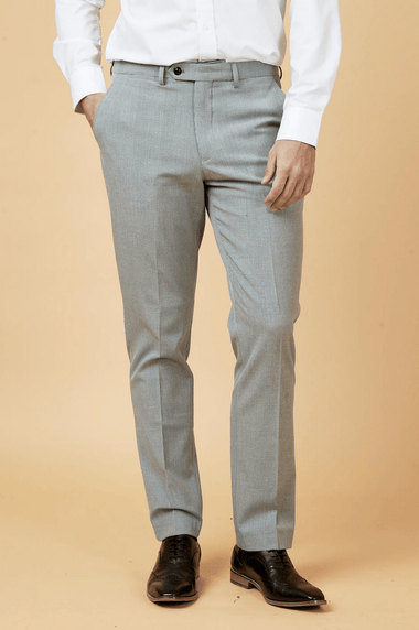 Bromley Check Trousers - Silver - GLS Clothing