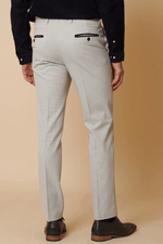 Bromley Check Trousers - Stone - GLS Clothing