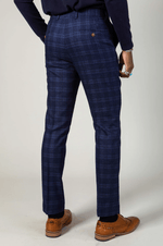 Chigwell Check Trousers - Blue Tweed - GLS Clothing