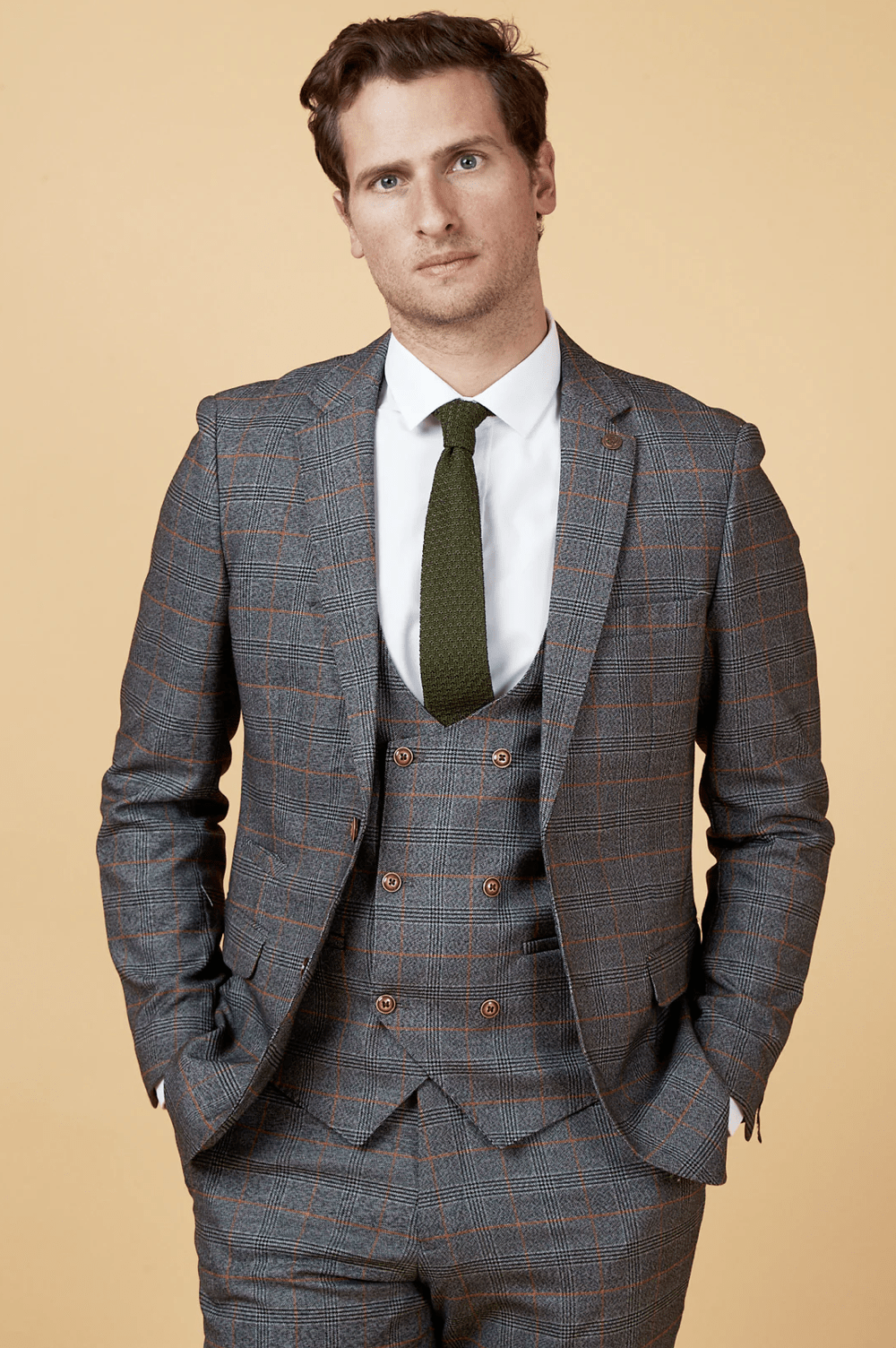 Jenson Check Blazer - Grey - GLS Clothing