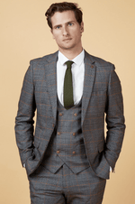 Jenson Check Blazer - Grey - GLS Clothing