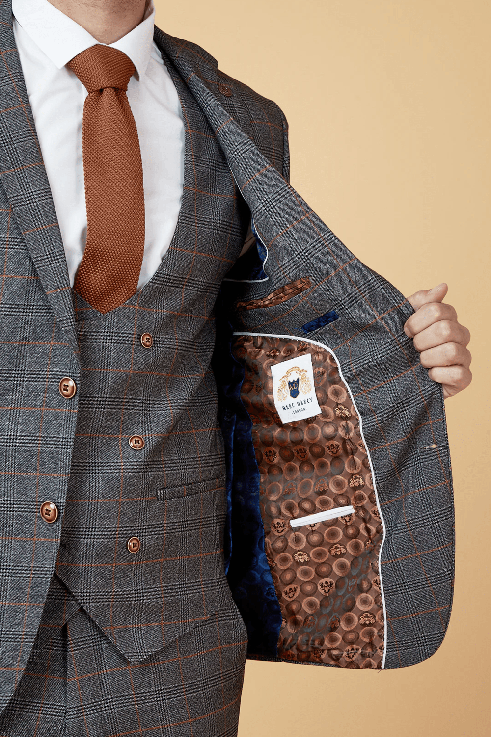 Jenson Check Blazer - Grey - GLS Clothing