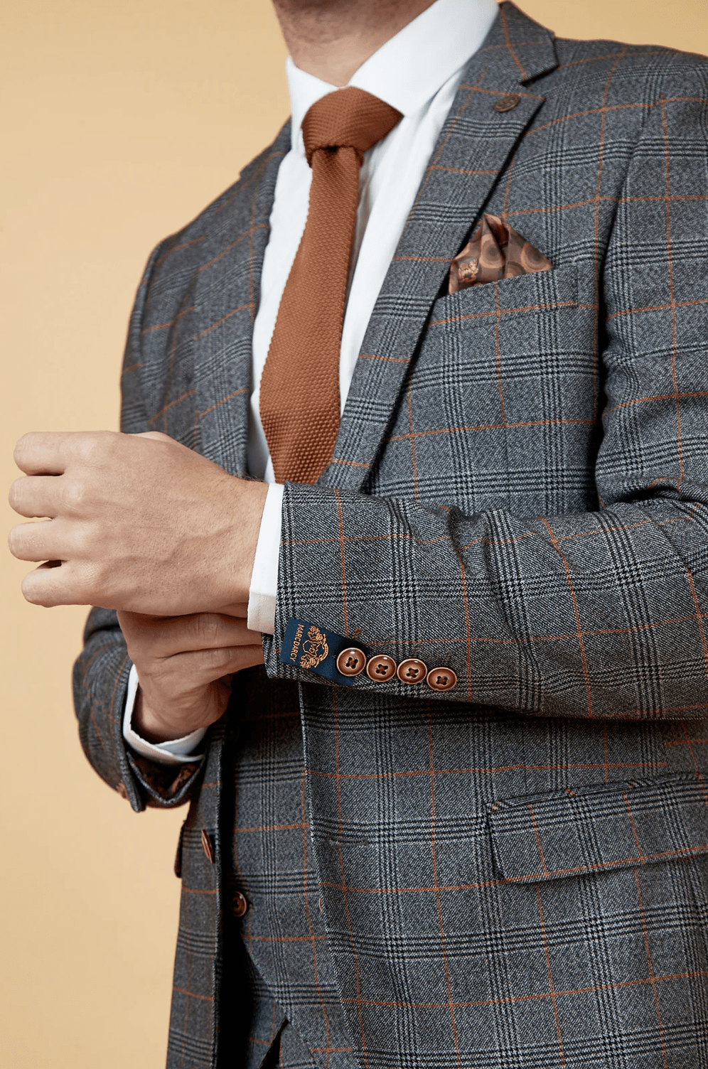 Jenson Check Blazer - Grey - GLS Clothing