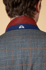 Jenson Check Blazer - Grey - GLS Clothing