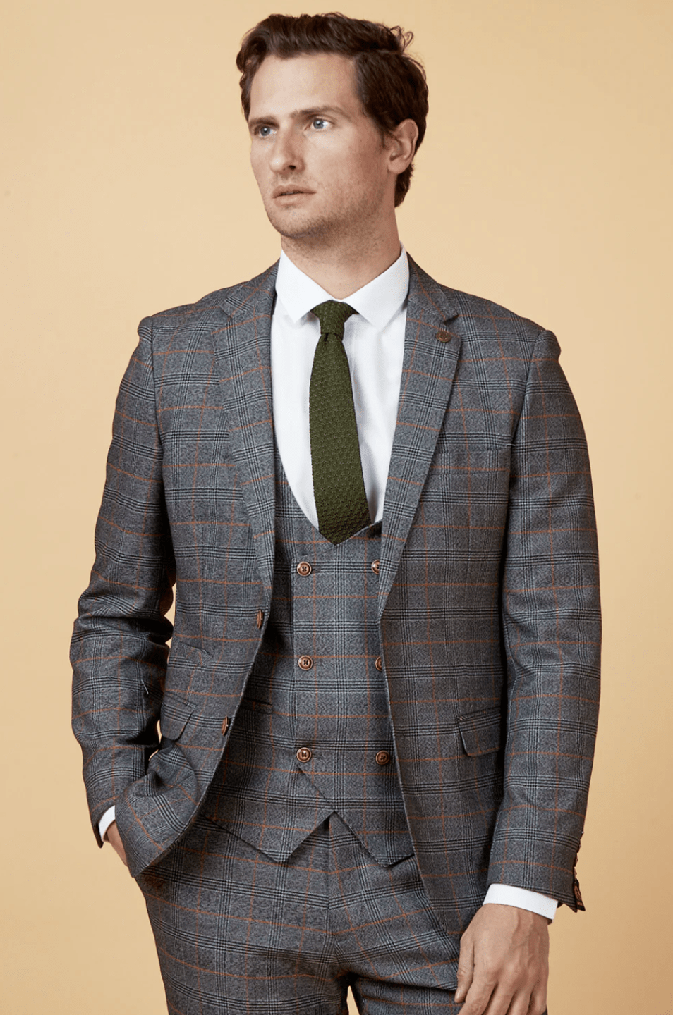 Jenson Check Blazer - Grey - GLS Clothing