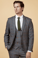 Jenson Check Blazer - Grey - GLS Clothing