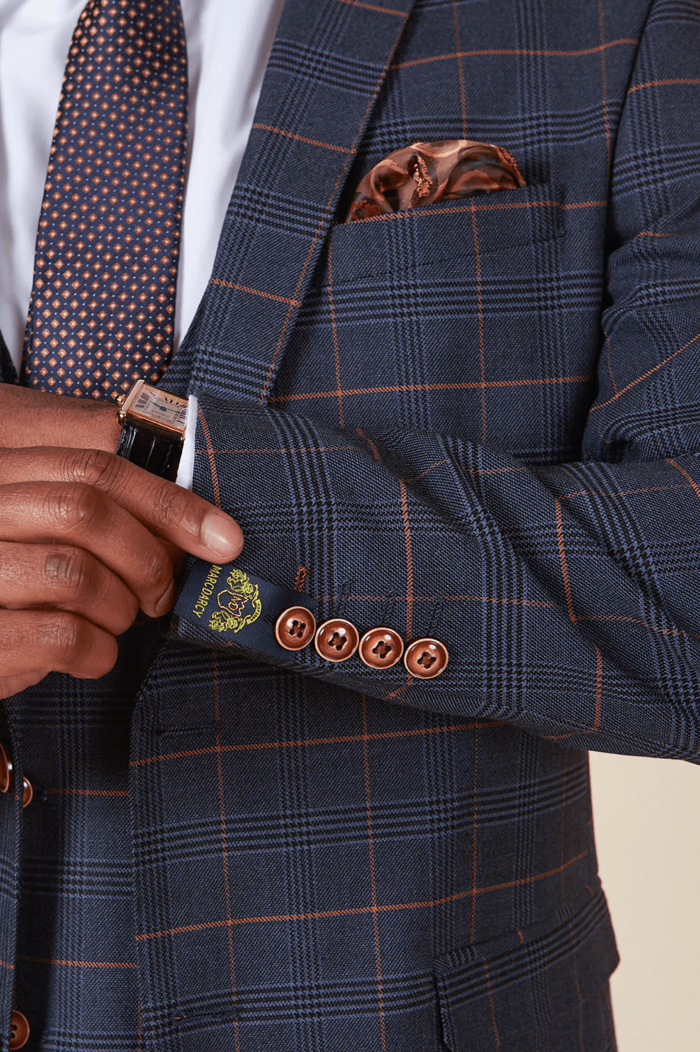 Jenson Check Blazer - Marine Navy - GLS Clothing