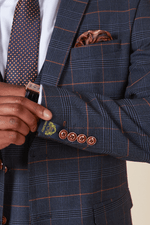 Jenson Check Blazer - Marine Navy - GLS Clothing