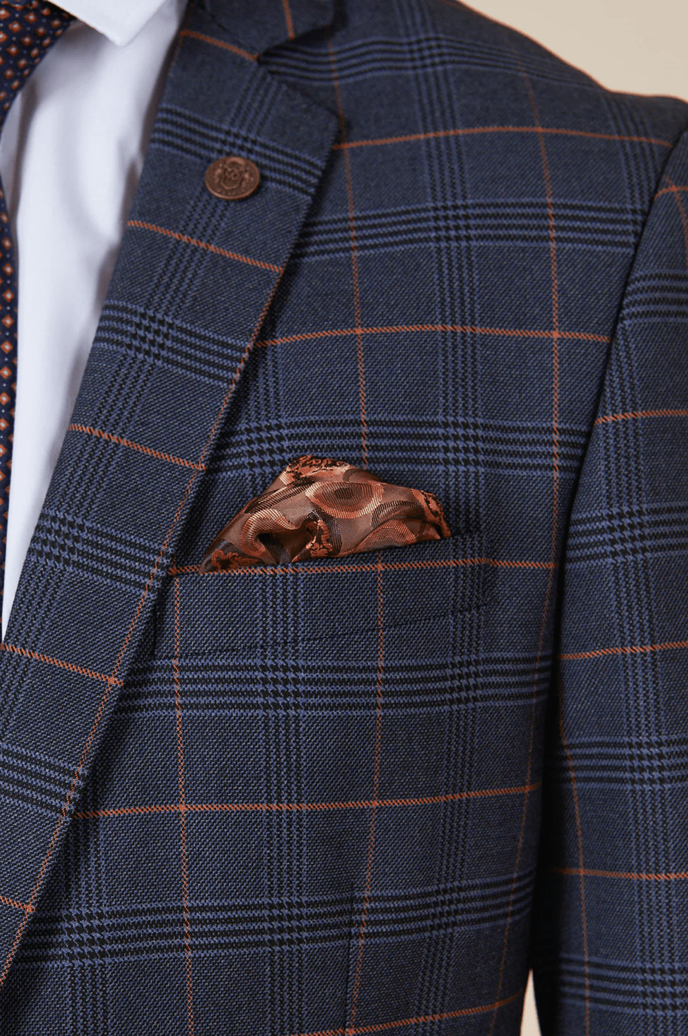 Jenson Check Blazer - Marine Navy - GLS Clothing